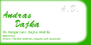 andras dajka business card